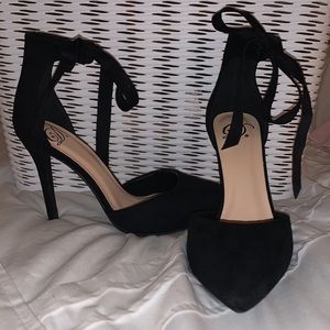 Black Velvet Heels